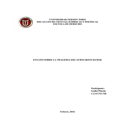 Ensayo sobre elsubmarino