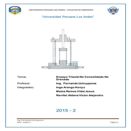 Ensayo triaxial no consolidado no drenado