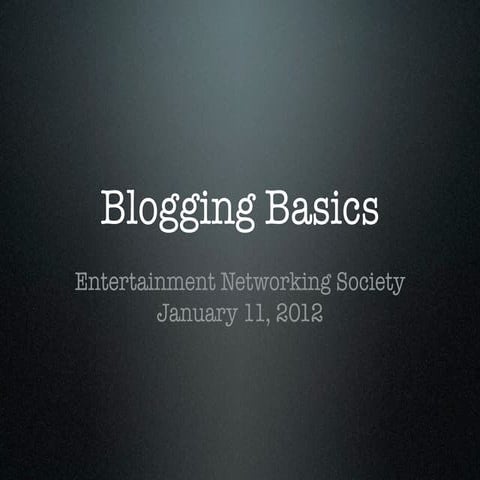 ENS Blogging