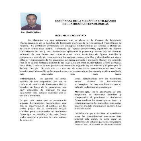 Enseñanza de la me canica