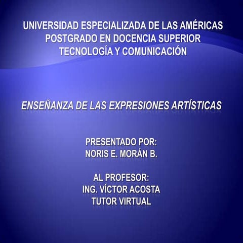 Enseñanza de las expresiones artísticas