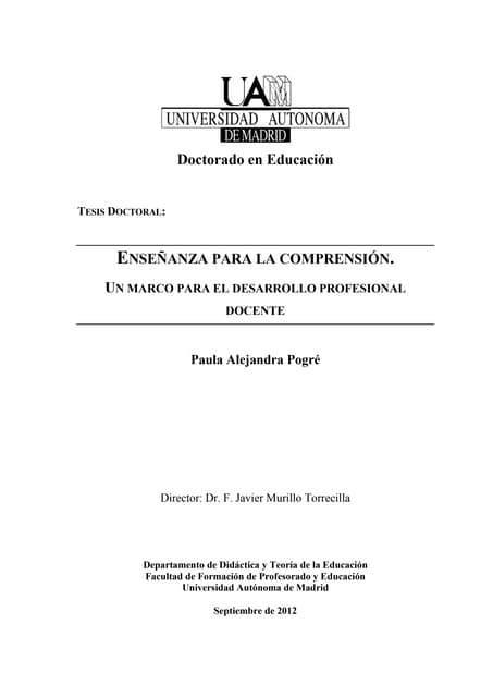 Enseñanza para la comprensión