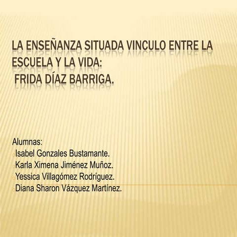 Enseñanza situada vinculo entre la escuela y la vida