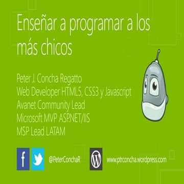 Enseñar a programar a los más chicos