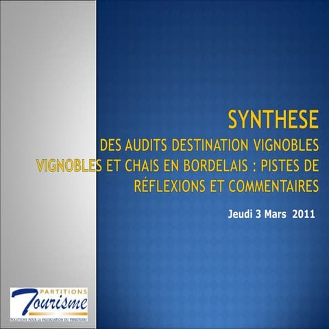 Enseignements des audits DV et VCB - Laurent Beaussoubre