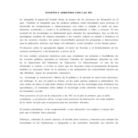 Enseño y aprendo con las tic 