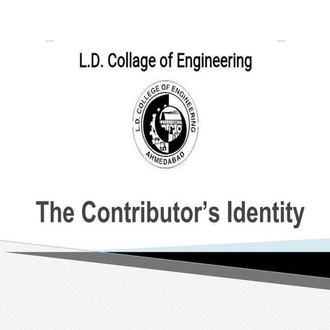 The contributor’s identity
