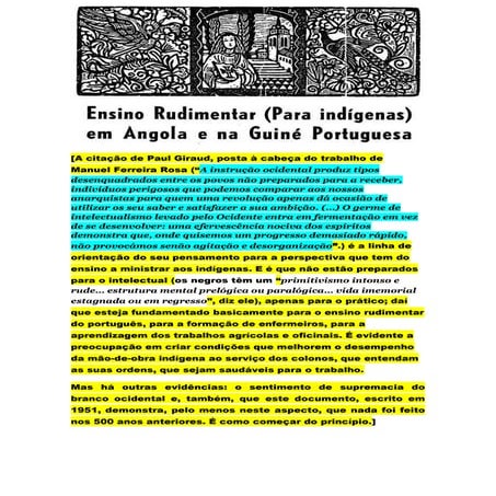 Ensino rudimentar (para indígenas) | DOCX