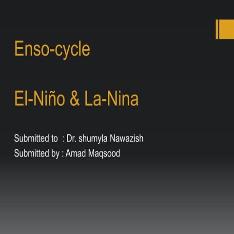 Enso cycle La Nina & El Nino