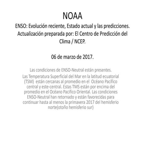 Enso marzo 2017