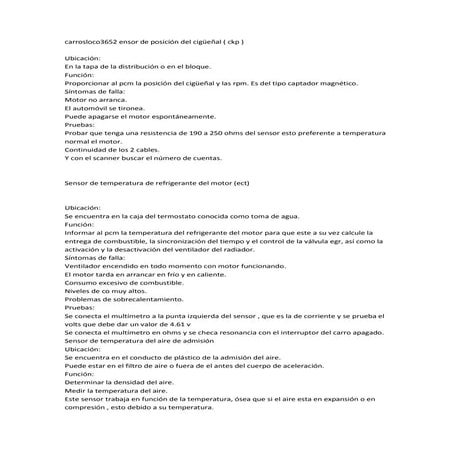 sensor de posición del cigüeñal