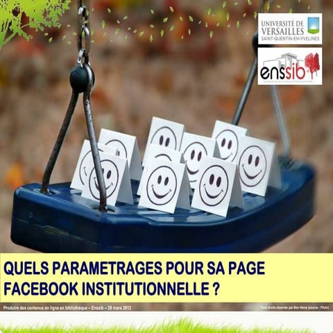 Produire des contenus en ligne en bibliothèque : quels paramétrages pour sa p...
