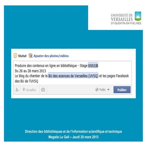 Produire des contenus en ligne en bibliothèque