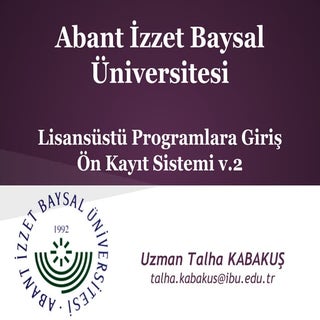 Abant İzzet Baysal Üniversitesi Ens...