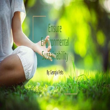 Ensure environmental sustainability