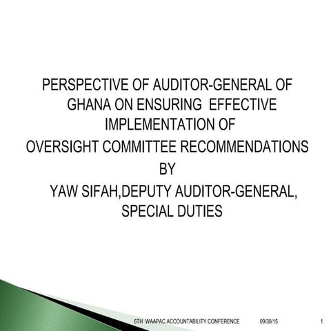 Ensuring effective implementation of oversight committee recommendations