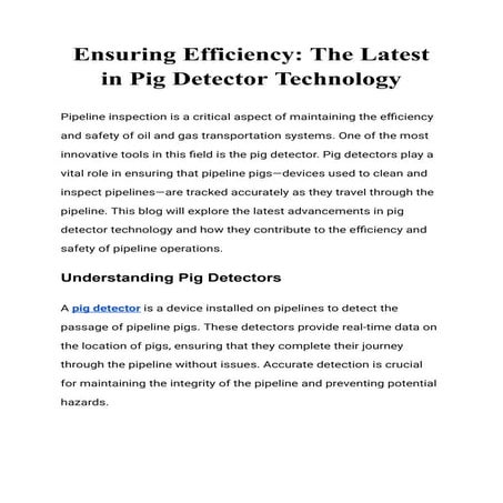 Ensuring Efficiency_ The Latest in Pig Detector Technology.pdf