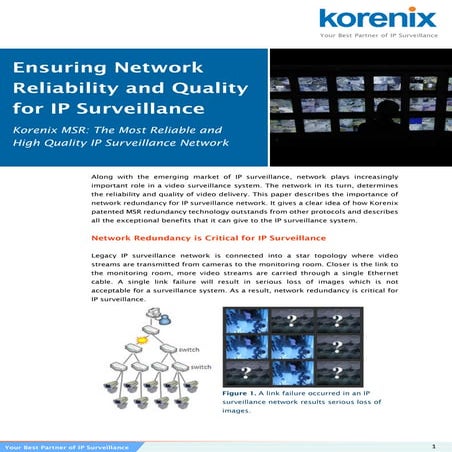 Ensuring Network Reliabilty And Quality For IP Surveillance 2012