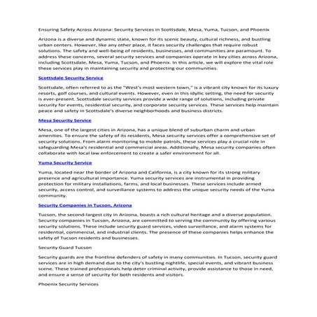 security services phoenix az