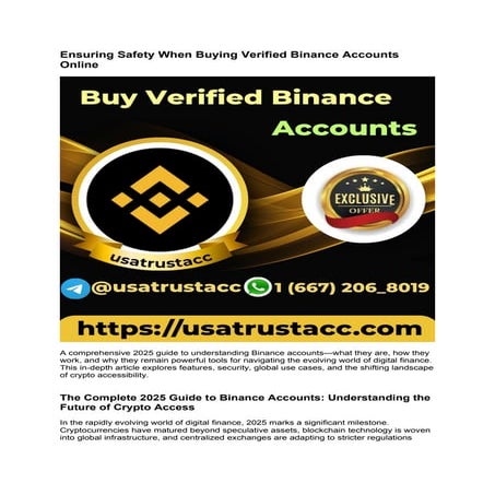 Ensuring Safety When Buying Verified Binance Accounts Online.docx