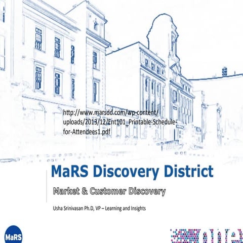 Customer Discovery and Market Intelligence - Entrepreneurship 101 (2013/14)