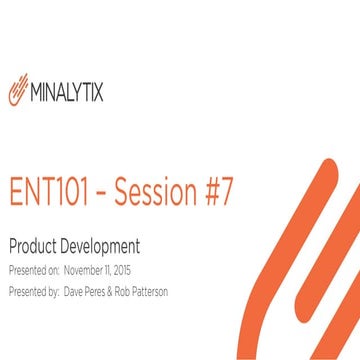 Ent101 - Product Development (by Minalytix)