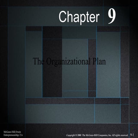 Ent9 the organizational plan