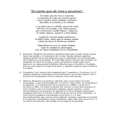 En tanto que de rosa y azucena