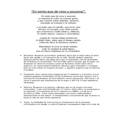 En tanto que de rosa y azucena