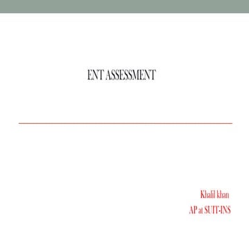 ENT Assessment.bs nursing pptx health assessment