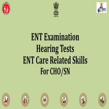 ENT Care for CHO & SN-ENT care related skills & ENT examination.pdf