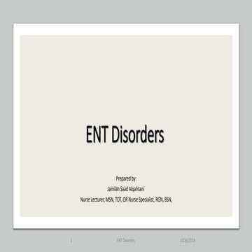 Ent disorders 