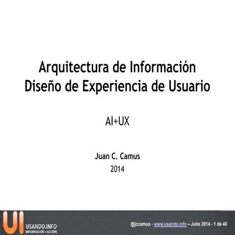 Arquitectura de Información y Diseño de Experiencia del Usuario