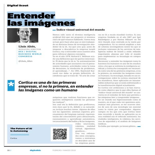 Entender las imágenes. Conociendo la inteligencia artificial | Digital Scout ...