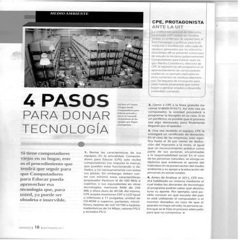 4 pasos para donar tecnología.