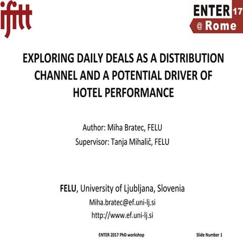 Exploring daily deals as a distribution channel and a potential driver of hot...