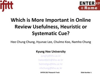 Which is More Important in Online Review Usefulness, Heuristic or Systematic ...