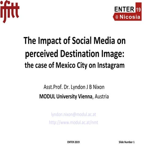 The Impact of Social Media on perceived Destination Image:  case of Mexico Ci...