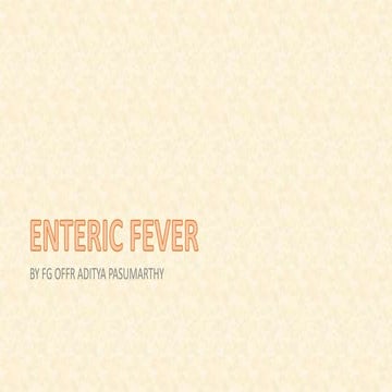 Enteric fever
