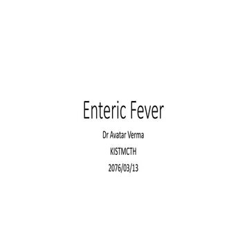 Enteric fever 