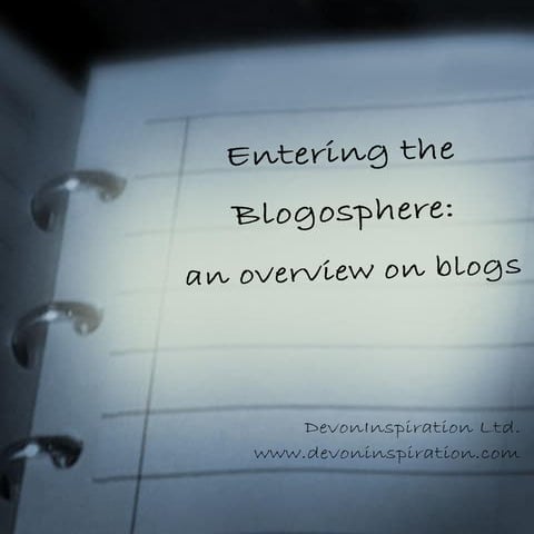 Entering the Blogosphere
