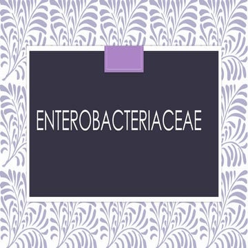 Enteriobacteriaceae.pdf and its classification