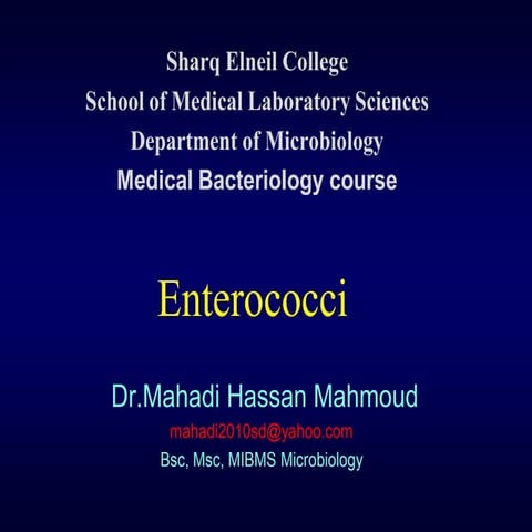 Enterococci  ppt mahadi