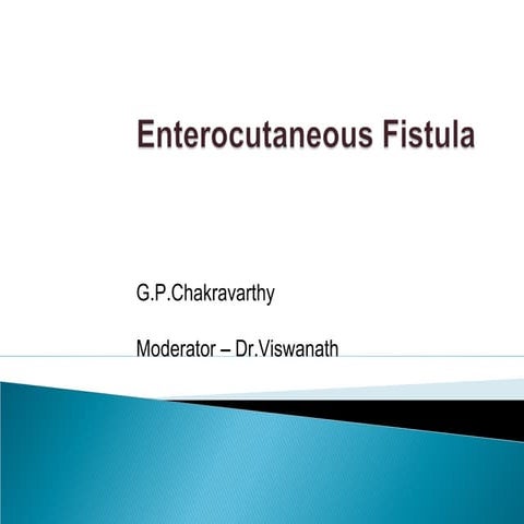 Entero cutaneous fistula