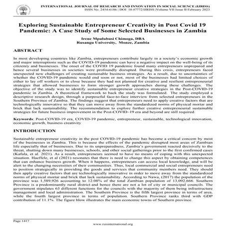 Exploring Sustainable Entrepreneur Creativity in Post Covid 19 Pandemic: A Ca...