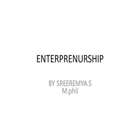 Enterprenurship