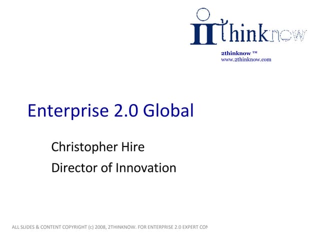 Enterprise 2 0 Strategy