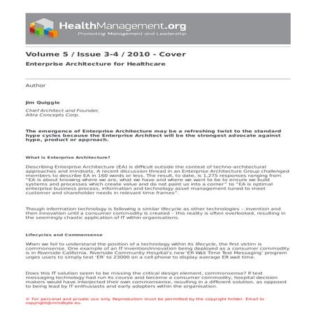 Enterprise architecture-for-healthcare