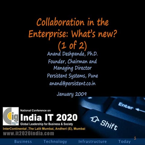 Enterprise Collaboration One (Deshpande India 2020)