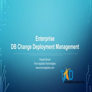 Enterprise db-change-management&amp;deployment-demo